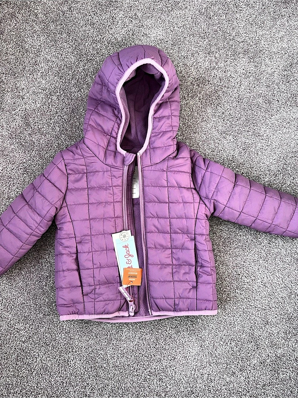 Cat & Jack Baby and Toddler Girls Puffer Jacket Purple